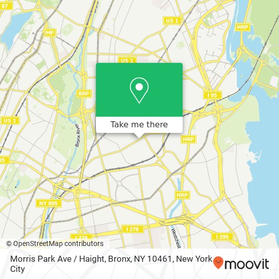 Mapa de Morris Park Ave / Haight, Bronx, NY 10461