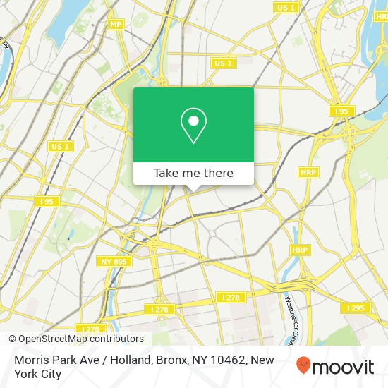 Mapa de Morris Park Ave / Holland, Bronx, NY 10462