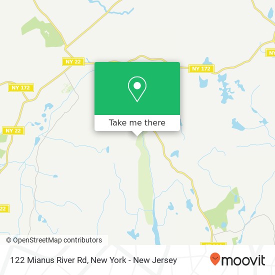 Mapa de 122 Mianus River Rd, Bedford, NY 10506