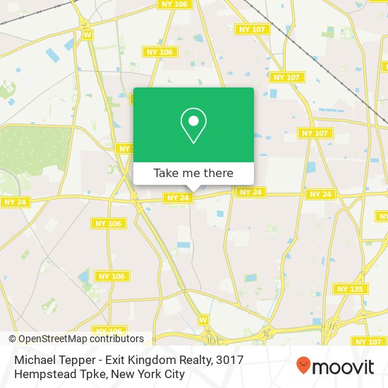 Mapa de Michael Tepper - Exit Kingdom Realty, 3017 Hempstead Tpke