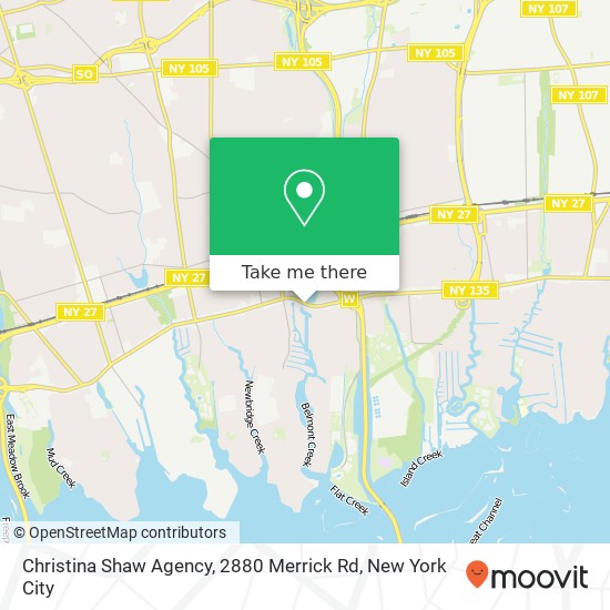 Mapa de Christina Shaw Agency, 2880 Merrick Rd