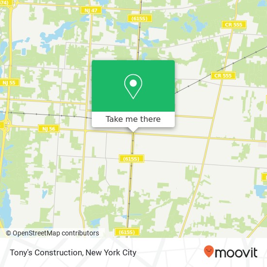 Tony's Construction map