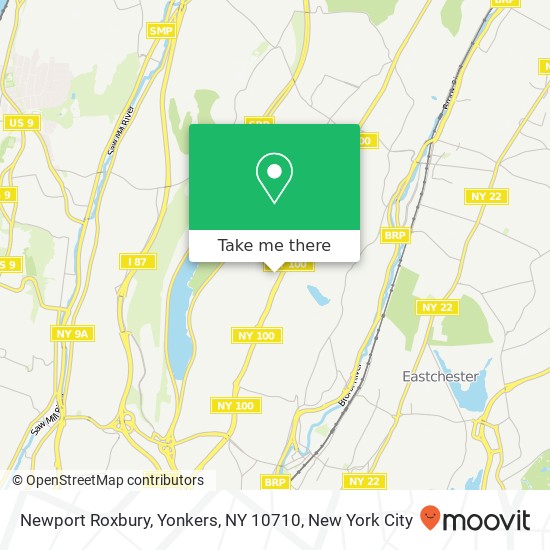 Mapa de Newport Roxbury, Yonkers, NY 10710