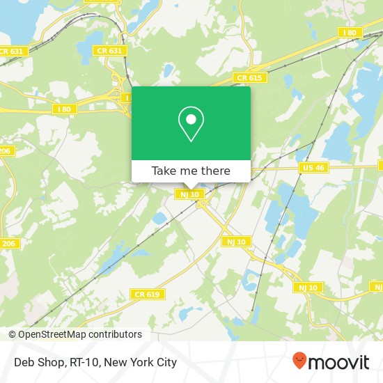 Deb Shop, RT-10 map