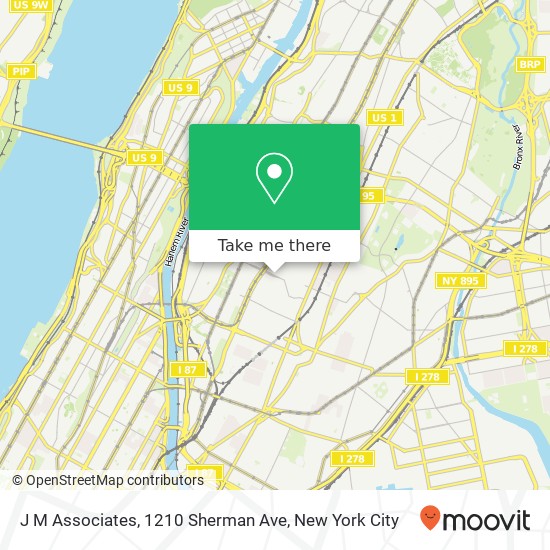 J M Associates, 1210 Sherman Ave map