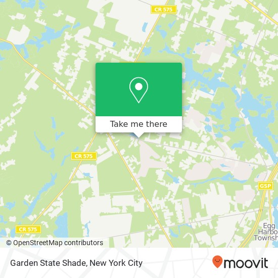 Mapa de Garden State Shade, Mill Rd