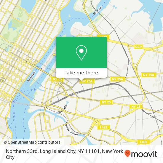 Mapa de Northern 33rd, Long Island City, NY 11101