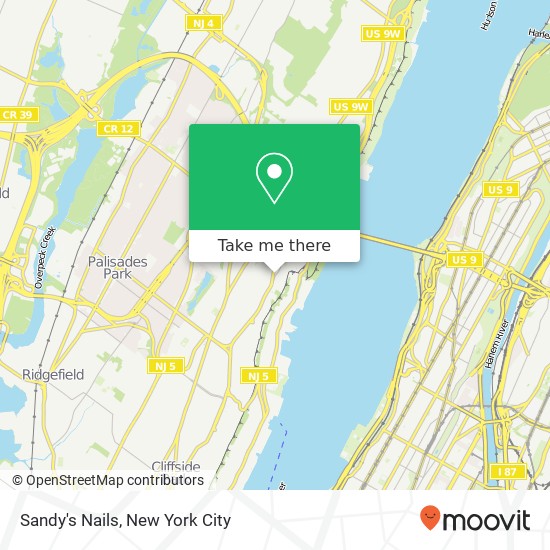 Sandy's Nails map