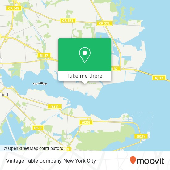 Mapa de Vintage Table Company, Tennent Ave