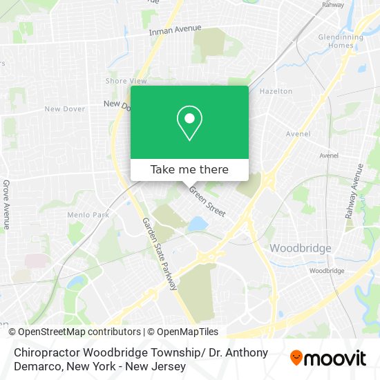 Mapa de Chiropractor Woodbridge Township/ Dr. Anthony Demarco