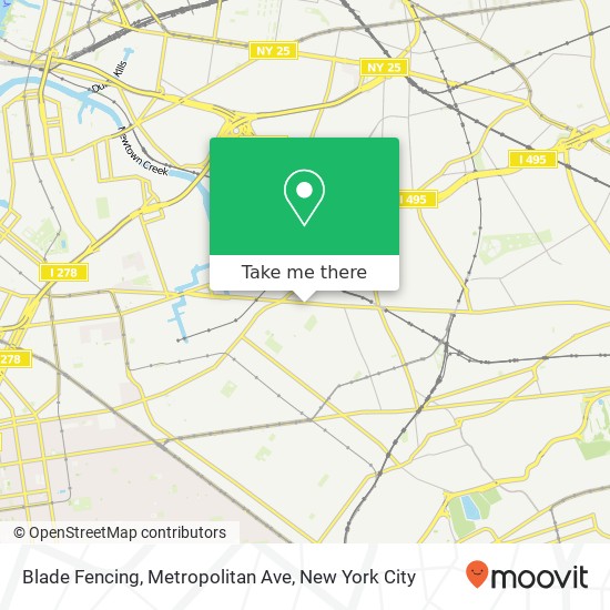 Mapa de Blade Fencing, Metropolitan Ave