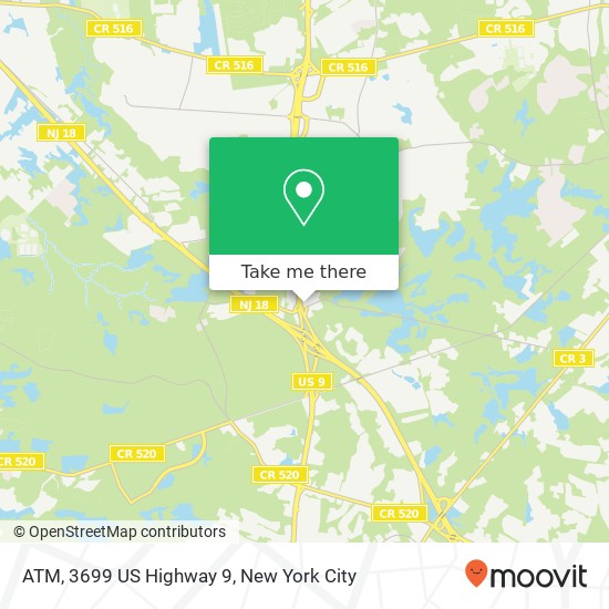 ATM, 3699 US Highway 9 map