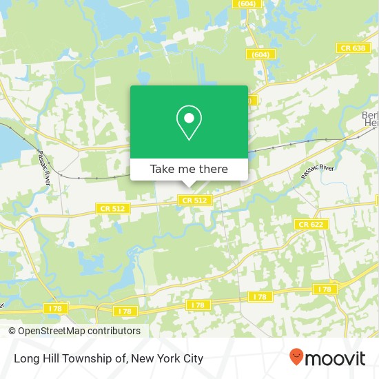Mapa de Long Hill Township of