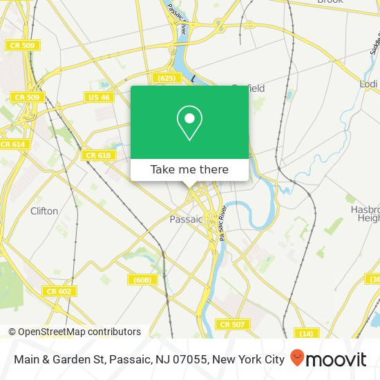 Mapa de Main & Garden St, Passaic, NJ 07055