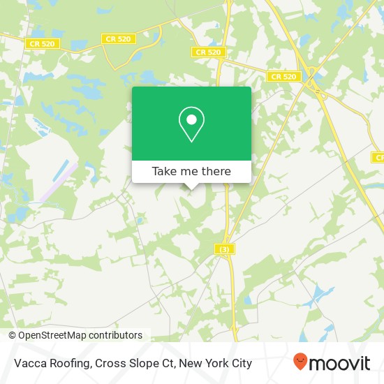 Vacca Roofing, Cross Slope Ct map