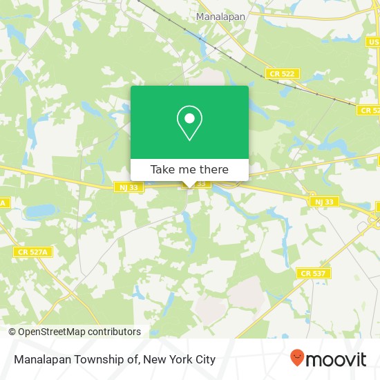 Manalapan Township of map
