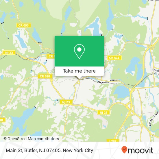 Mapa de Main St, Butler, NJ 07405