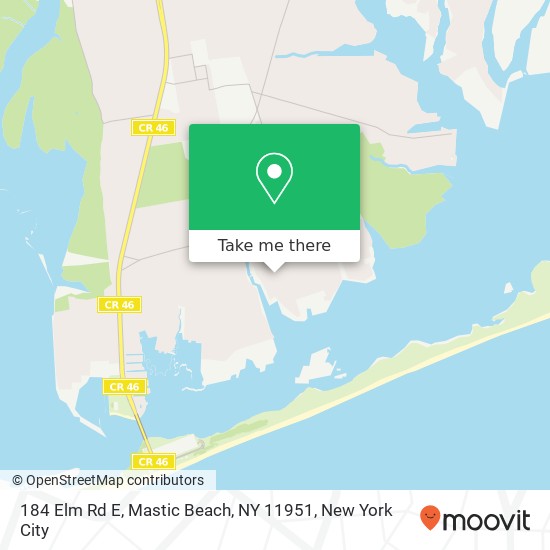 184 Elm Rd E, Mastic Beach, NY 11951 map