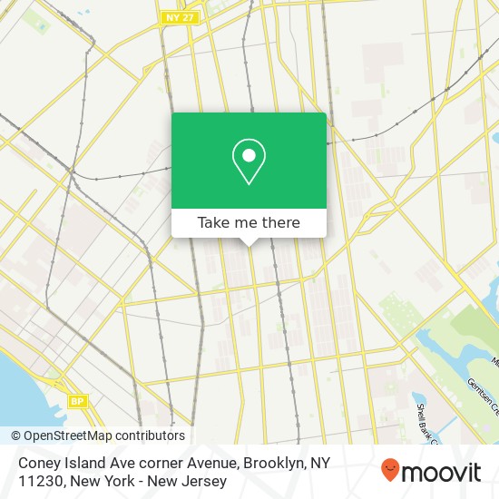 Mapa de Coney Island Ave corner Avenue, Brooklyn, NY 11230
