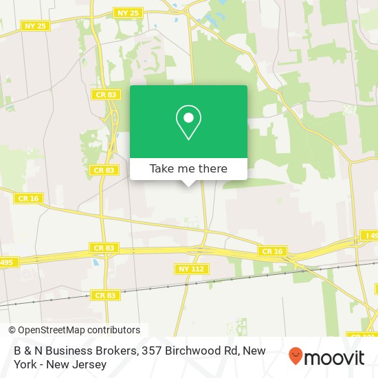 Mapa de B & N Business Brokers, 357 Birchwood Rd