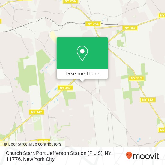 Church Starr, Port Jefferson Station (P J S), NY 11776 map