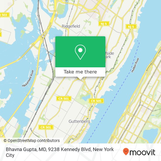 Mapa de Bhavna Gupta, MD, 9238 Kennedy Blvd