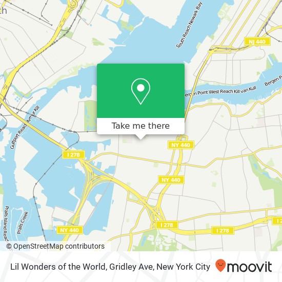 Mapa de Lil Wonders of the World, Gridley Ave