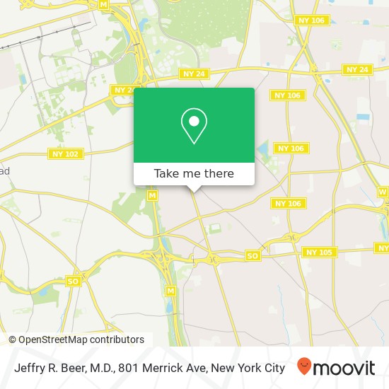 Mapa de Jeffry R. Beer, M.D., 801 Merrick Ave