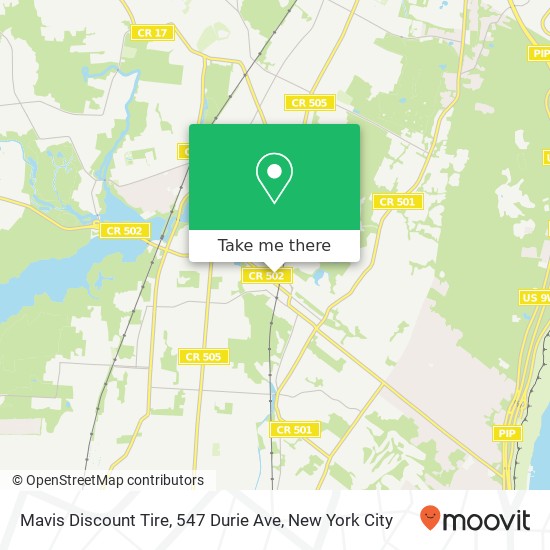 Mapa de Mavis Discount Tire, 547 Durie Ave