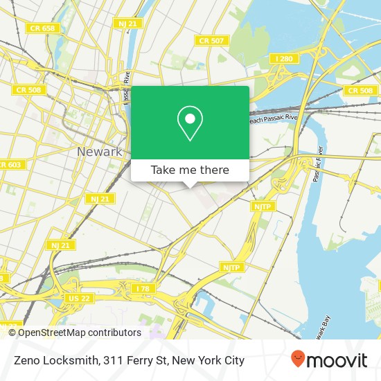 Mapa de Zeno Locksmith, 311 Ferry St