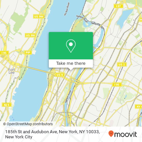 185th St and Audubon Ave, New York, NY 10033 map