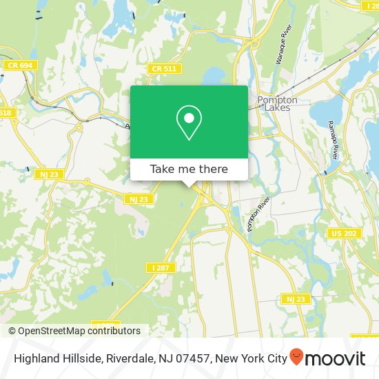 Mapa de Highland Hillside, Riverdale, NJ 07457