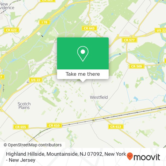 Highland Hillside, Mountainside, NJ 07092 map