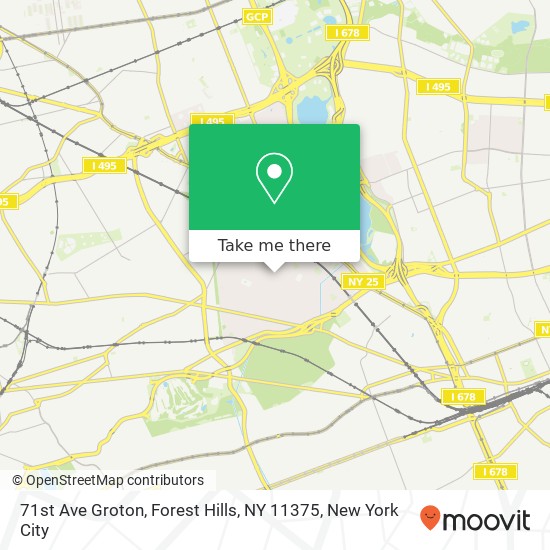 71st Ave Groton, Forest Hills, NY 11375 map