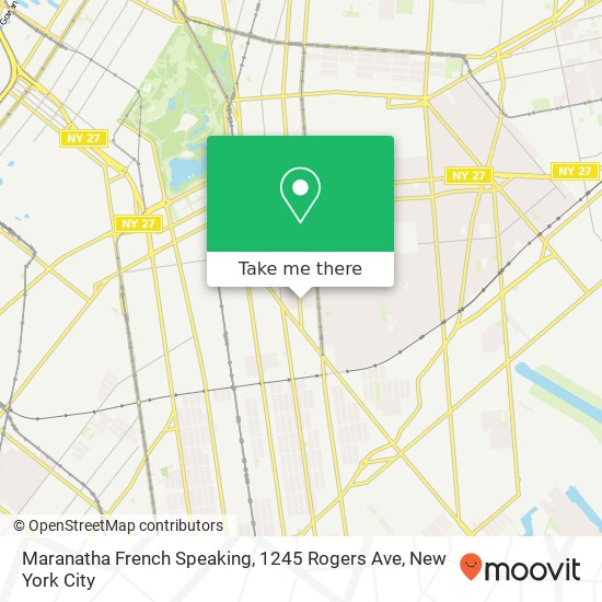 Mapa de Maranatha French Speaking, 1245 Rogers Ave
