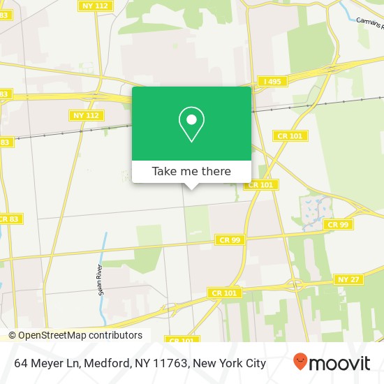 Mapa de 64 Meyer Ln, Medford, NY 11763