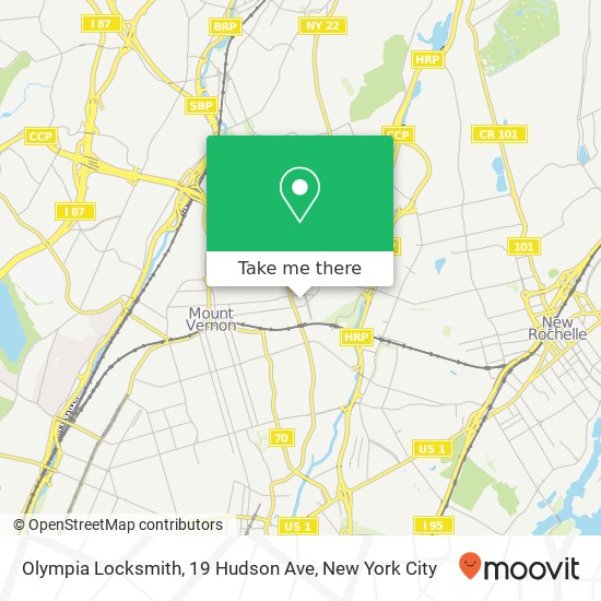 Mapa de Olympia Locksmith, 19 Hudson Ave
