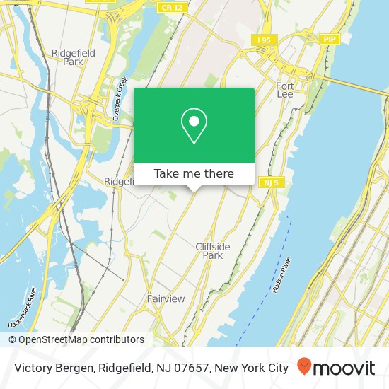 Mapa de Victory Bergen, Ridgefield, NJ 07657