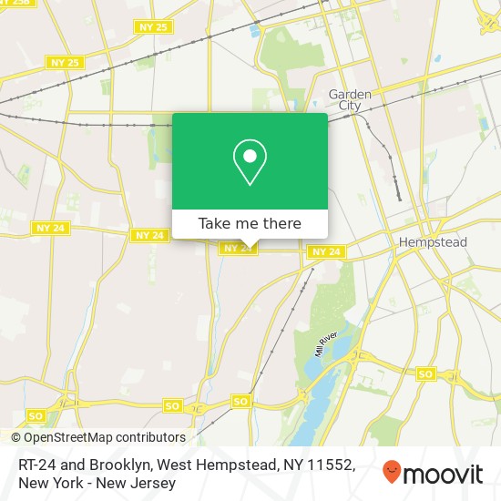 RT-24 and Brooklyn, West Hempstead, NY 11552 map