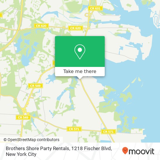 Brothers Shore Party Rentals, 1218 Fischer Blvd map