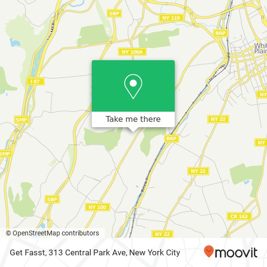 Mapa de Get Fasst, 313 Central Park Ave