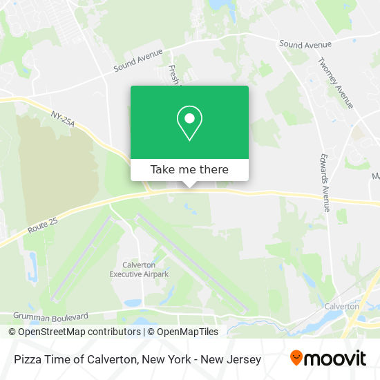 Pizza Time of Calverton map