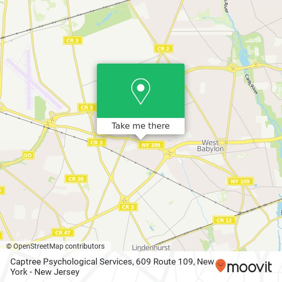 Mapa de Captree Psychological Services, 609 Route 109