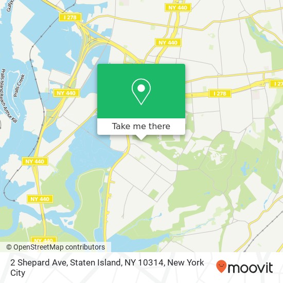 Mapa de 2 Shepard Ave, Staten Island, NY 10314