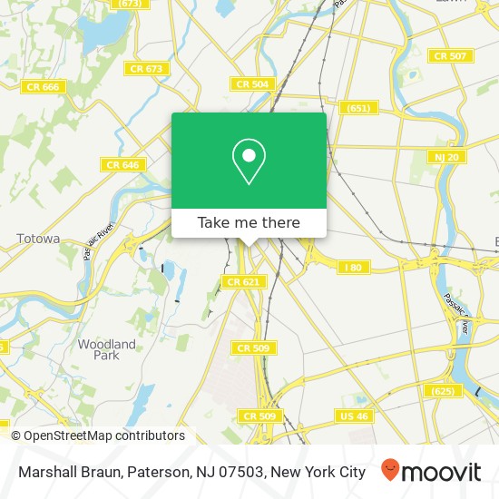 Mapa de Marshall Braun, Paterson, NJ 07503