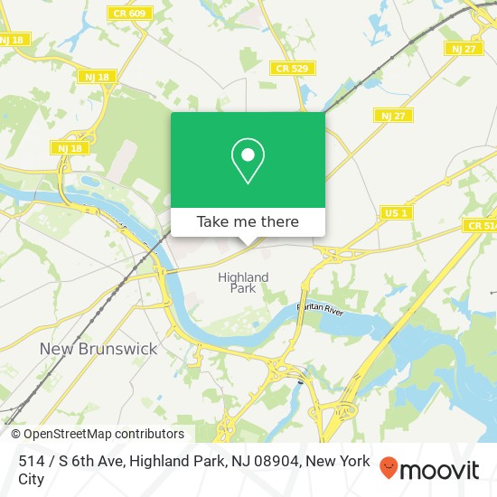 514 / S 6th Ave, Highland Park, NJ 08904 map