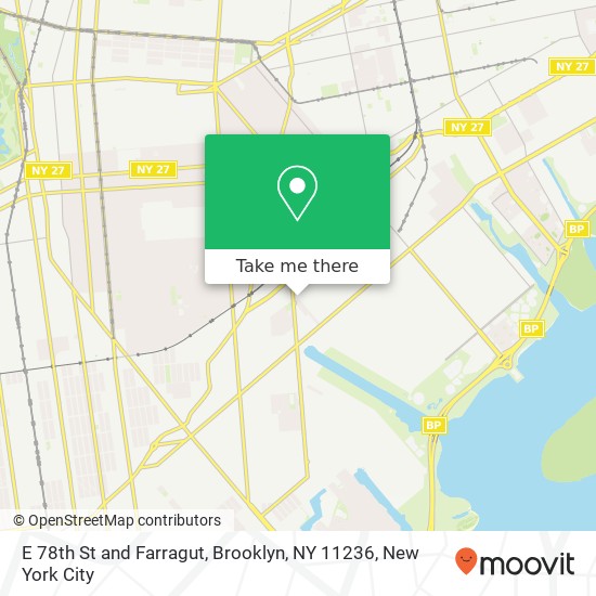 Mapa de E 78th St and Farragut, Brooklyn, NY 11236