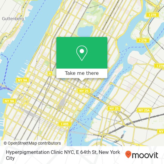 Mapa de Hyperpigmentation Clinic NYC, E 64th St