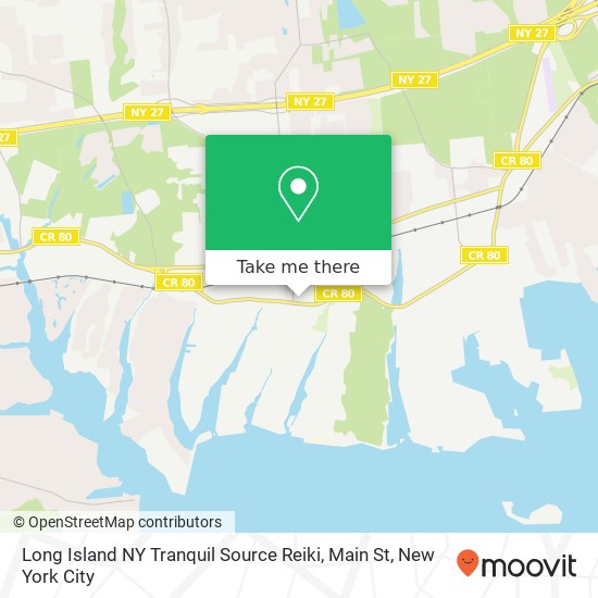 Long Island NY Tranquil Source Reiki, Main St map