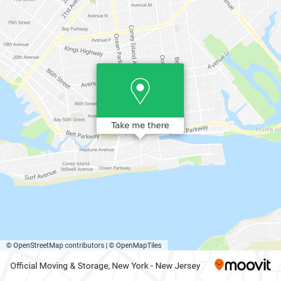 Official Moving & Storage map